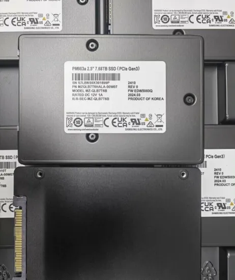 Samsung PM983a 7,68 ТБ U.2 с маркировкой MZQLB7T6HALA-00W07