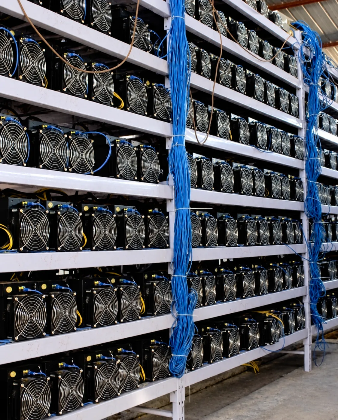 Реконструкция рядов ASIC-майнеров по архивному фото MinerWorld