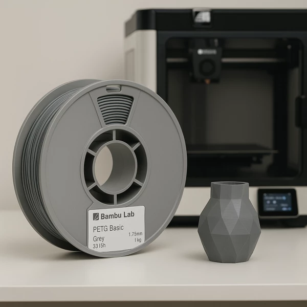 PETG пластик для 3D-принтера Bambu Lab PETG Basic Grey (33101) – купить в Москве, фото 1