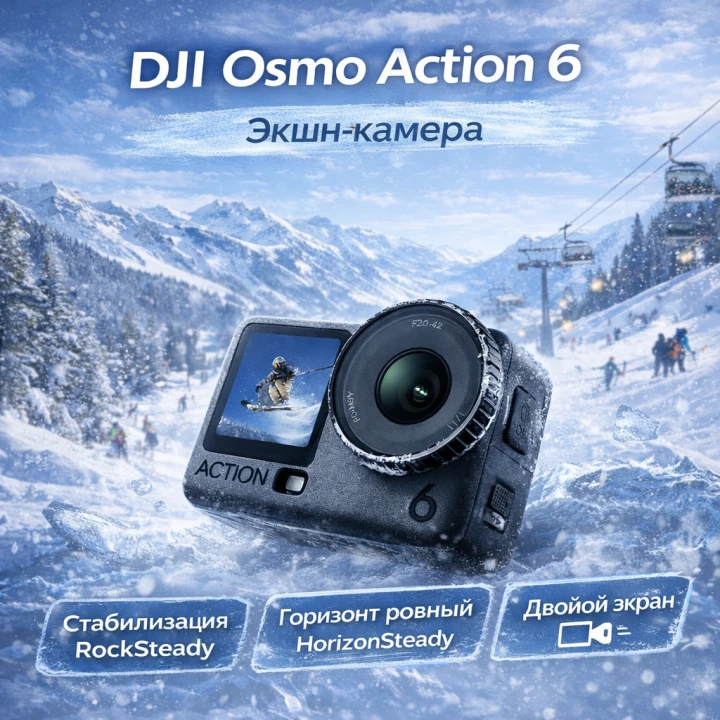 Экшн-камера DJI Osmo Action 6 – купить в Москве, фото 1